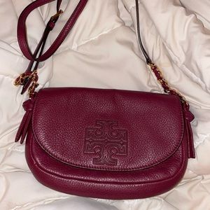 Burgundy Tory Burch Crossbody